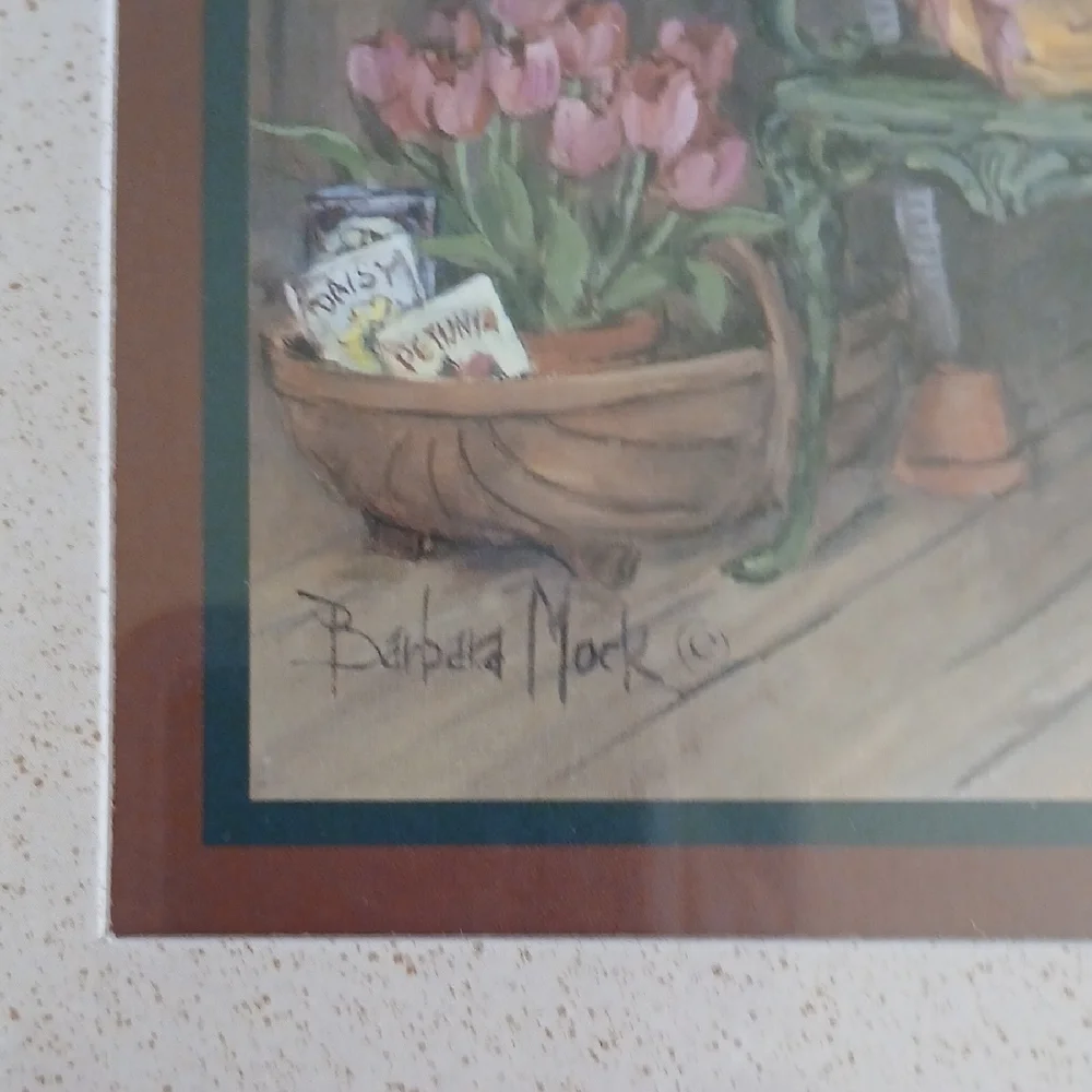 2 Home Interiors Barbara Mock Garden Print Set